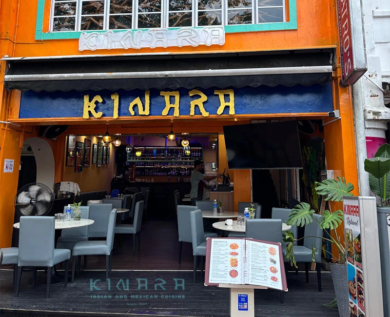 Kinara Indian Restaurant facade and traditional signage