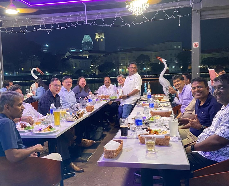 Service staff in traditional Indian hospitality uniforms