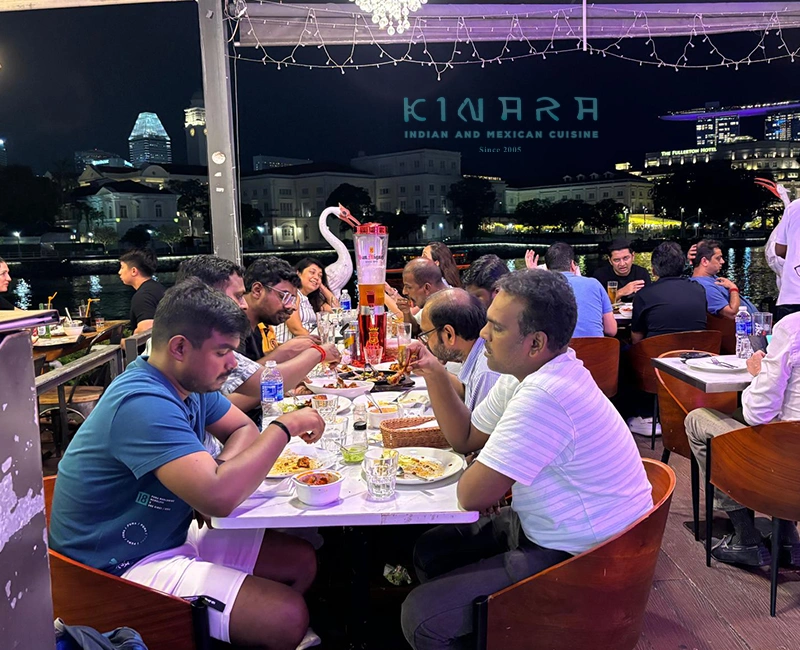 Traditional brass cutlery and table setting