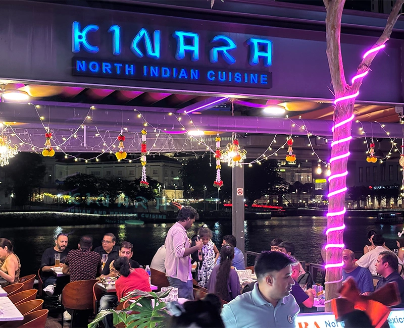 Welcome desk for restaurant reservations