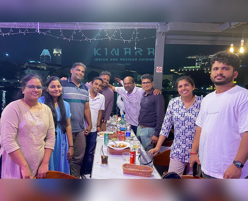 Happy customers dining at Kinara restaurant